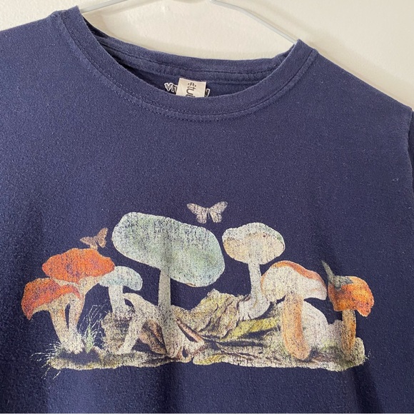 Fifth Sun Navy Mushroom Graphic Tee - Picture 2 of 4